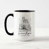 Mug Grandpa Established 20XX Modern Simple Photo (Gauche)