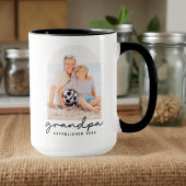 Mug Grandpa Established 20XX Modern Simple Photo