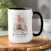 Mug Grandpa Established 20XX Modern Simple Photo
