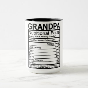 Mug Grandpa Faits nutritionnels
