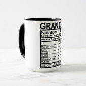 Mug Grandpa Faits nutritionnels (Devant gauche)