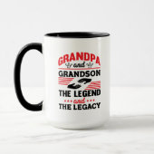Mug Grandpa Grandson héritage ajouter du texte (Gauche)