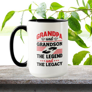 Mug Grandpa Grandson héritage ajouter du texte