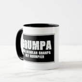 Mug Grandpa mot art ajouter monogramme (Devant gauche)