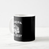 Mug Grandpa Mows Funny Lawn Mower Father's Day Papa  (Devant gauche)