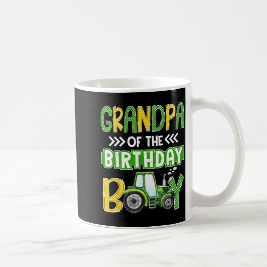 Mug Grandpa Of The Birthday Boy Tractors Farm Trucks F (Droite)