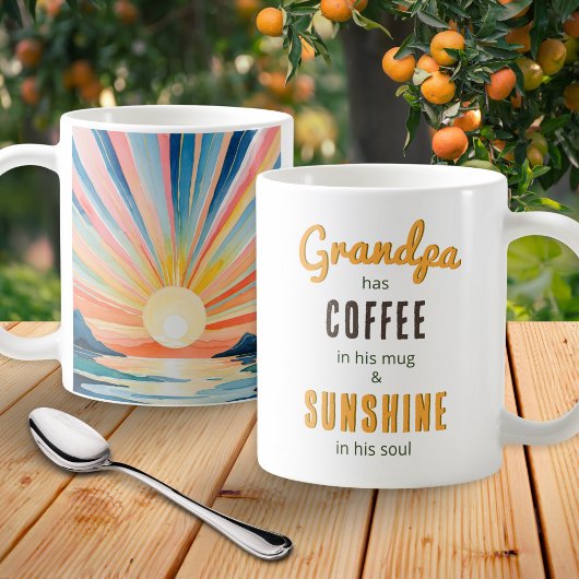 Mug Grandpa Watercolor Sunrise Inspirant Citation