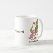 Mug GrandpaSaurus T-Rex et bébé fille Dinosaures (Devant droit)
