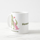Mug GrandpaSaurus T-Rex et bébé fille Dinosaures (Devant gauche)
