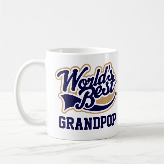 Mug Grandpop Worls Meilleur cadeau Grand-Père (Gauche)