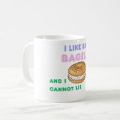 Mug Grands Bagels Chemise Drôle de Petit Déjeuner (Devant gauche)