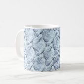 Mug grands câbles tricotés Bleu-gris (Devant gauche)