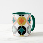 Mug Grands cercles du milieu du siècle moderne répétit (Devant droit)