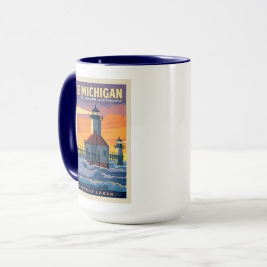 Mug Grands Lacs | Lac Michigan (Devant gauche)