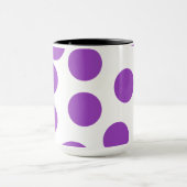 Mug Grands points pourpres sur le blanc (Centre)