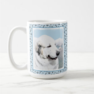 Mug Grands Pyrénées peignant - art original de chien