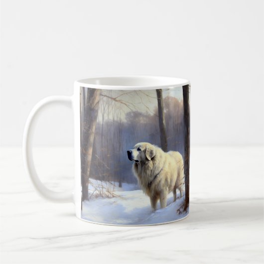 Mug Grands Pyrénées Qu'il neige Noël (Gauche)