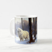 Mug Grands Pyrénées Qu'il neige Noël (Devant gauche)