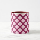 Mug Grands rétros points - Bourgogne et rose de (Centre)