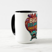 Mug Grands sentiments, petit corps – Drôle de monstre (Devant gauche)
