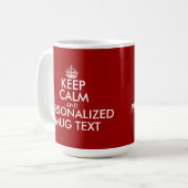 Mug Grands surdimensionnés faits sur commande gardent (Devant gauche)