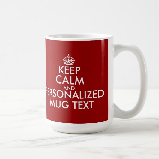 Mug Grands surdimensionnés faits sur commande gardent (Droite)