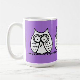 Mug Grands Yeux Trois Hiboux de Dessin Animé Halloween