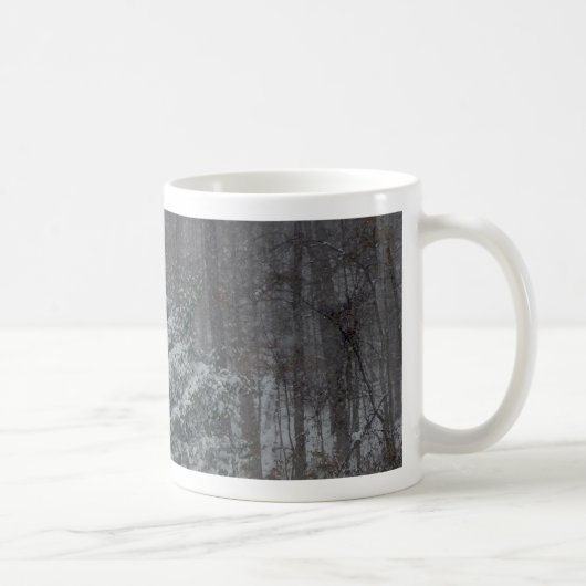 Mug Grange rouge dans la neige (Droite)