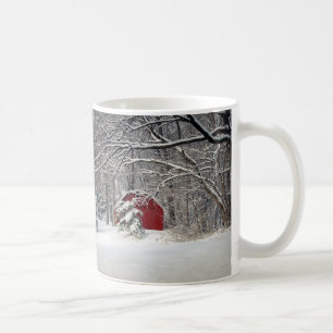 Mug Grange rouge dans la neige 2011
