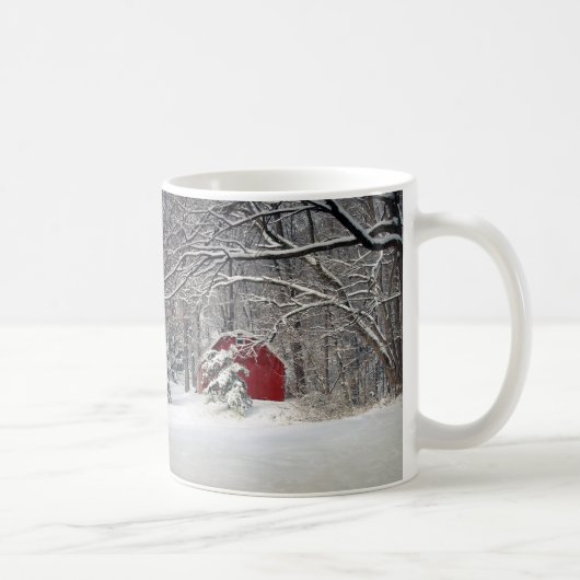 Mug Grange rouge dans la neige 2011 (Droite)