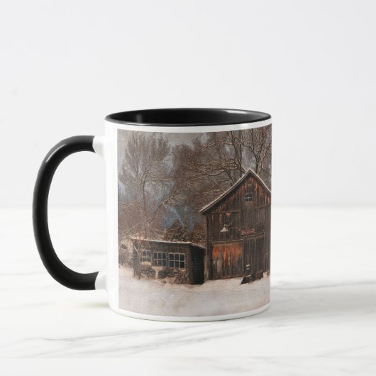 Mug Grange rustique & gîte Scène Vintage (Gauche)