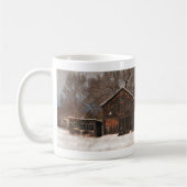 Mug Grange rustique & gîte Scène Vintage (Gauche)