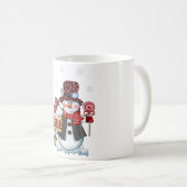 Mug Grangran Snowman Sucre de canne Noël Noël Noël Noë (Devant droit)