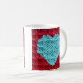 Mug Granny Carré Heart Mug, Heart cup (Devant droit)