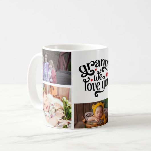 Mug Granny We Love You Photo Collage (Devant gauche)