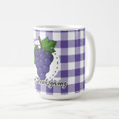 Mug Grape on Violet Plaid (Devant droit)