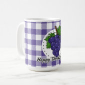 Mug Grape on Violet Plaid (Devant gauche)