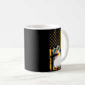 Mug Graphic Penguin Retro American Flag Funny Penguin  (Devant droit)