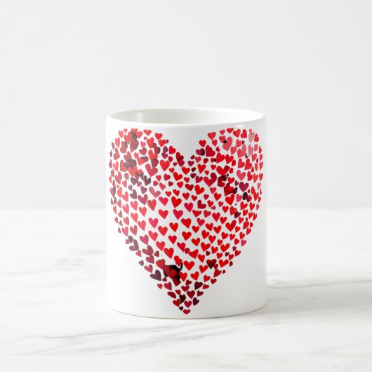 Mug Graphique 3D Hearts Valentines Day (Centre)