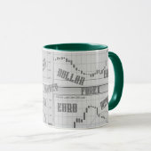 Mug Graphique à bougies du marché stock Money Forex (Devant droit)