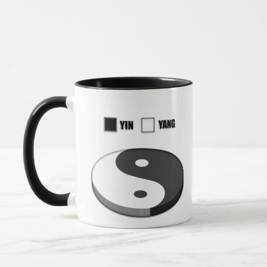 Mug Graphique à secteurs Yin Yang (Gauche)