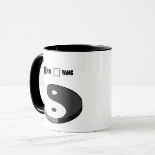 Mug Graphique à secteurs Yin Yang (Devant gauche)