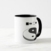 Mug Graphique à secteurs Yin Yang (Devant droit)