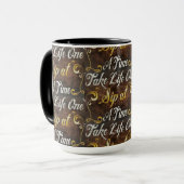 Mug Graphique Art "Une gorgée à la fois" (Devant gauche)