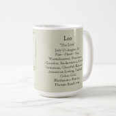 Mug Graphique astronomique antique de Leo Zodiac (Devant droit)