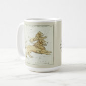 Mug Graphique astronomique antique de Leo Zodiac (Devant gauche)