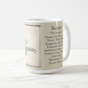 Mug Graphique astronomique antique de Scorpio Zodiac