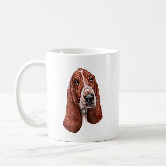 Mug Graphique Basset Hound (Gauche)