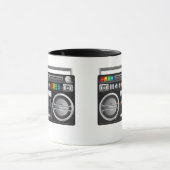 Mug graphique blaster du ghetto de boombox rétro (Centre)