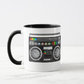 Mug graphique blaster du ghetto de boombox rétro (Gauche)